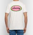 Stüssy - Logo-Print Cotton-Jersey T-Shirt - White