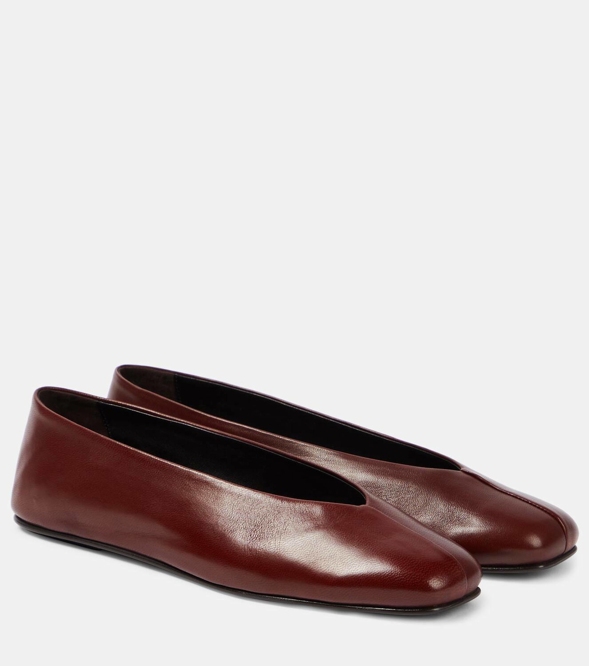 The Row Eva Two leather ballet flats The Row