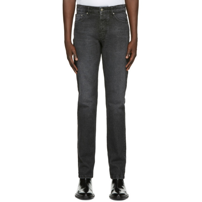 Photo: AMI Alexandre Mattiussi Black Slim-Fit Jeans