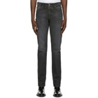 AMI Alexandre Mattiussi Black Slim-Fit Jeans