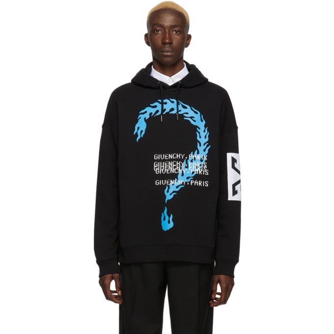 Photo: Givenchy Black Burning Question Hoodie