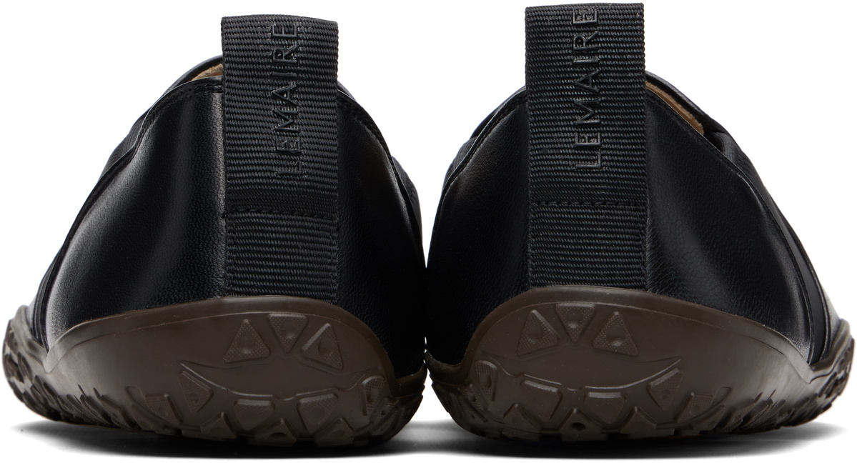 LEMAIRE Black Vibram Glove Slip On Leather Sneakers