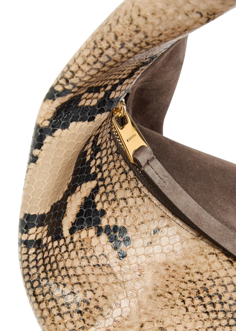 Khaite Olivia Medium Snake-effect Suede and Leather top Handle bag - Multicoloured 1 - One Size