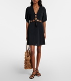 Eres Connection cutout jersey minidress
