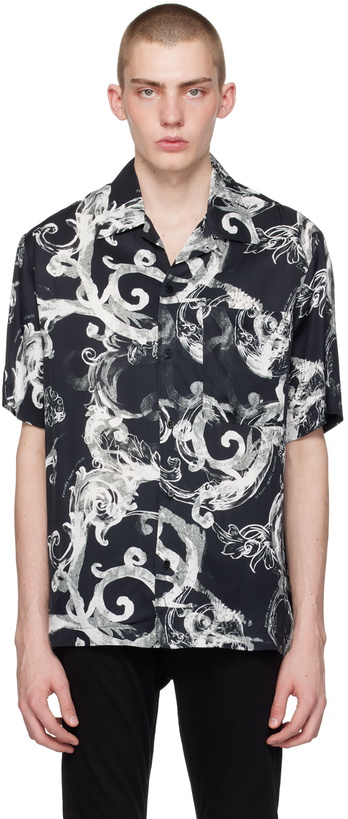 Photo: Versace Jeans Couture Black Watercolor Couture Shirt