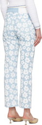 MSGM Blue Printed Jeans