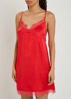 Simone PÉRÈLE Satin Secrets Lace-trim Satin Mini Night Dress Pink
