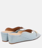 Ganni Butterfly wedge mules