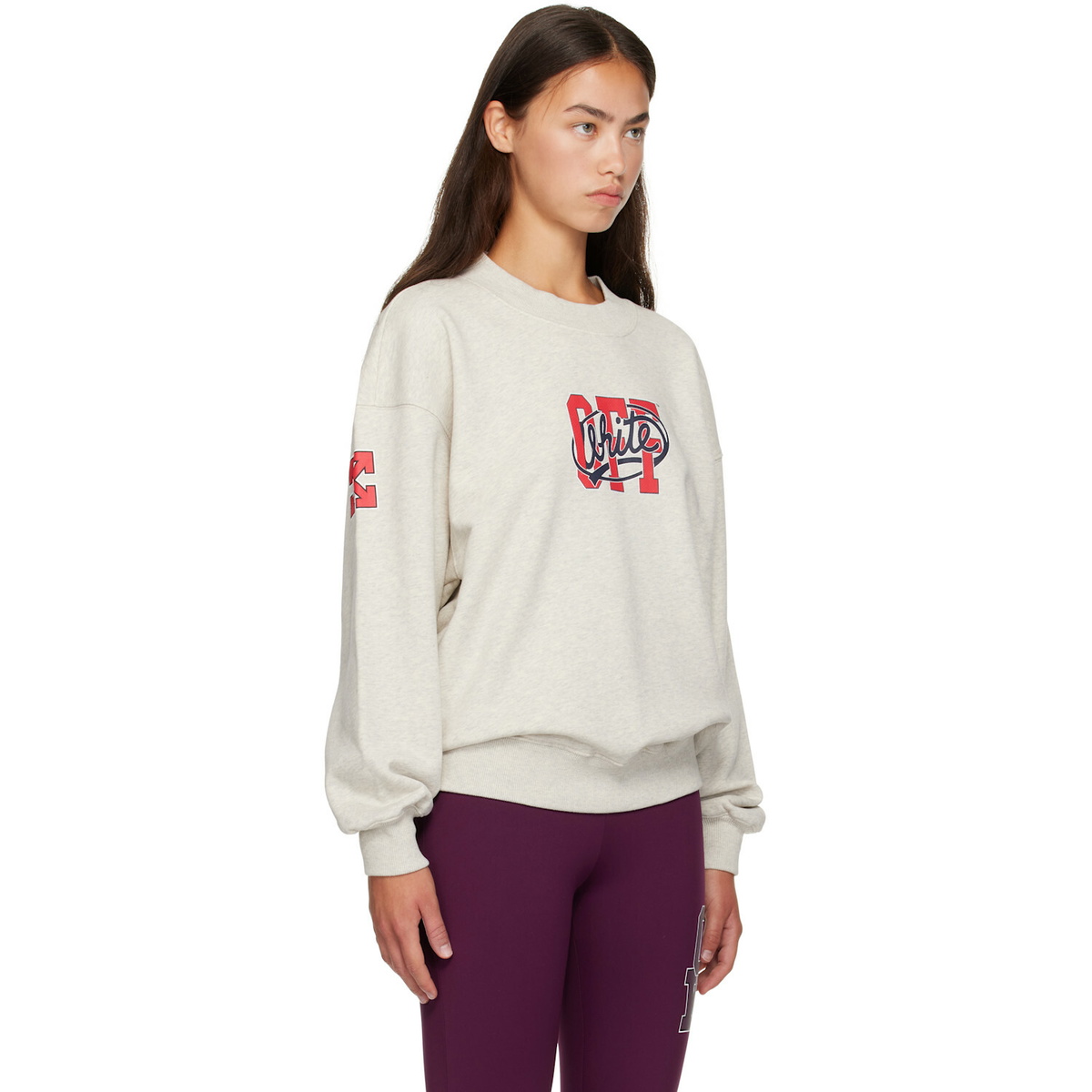 Off-White Gray 'Off' College Sweatshirt