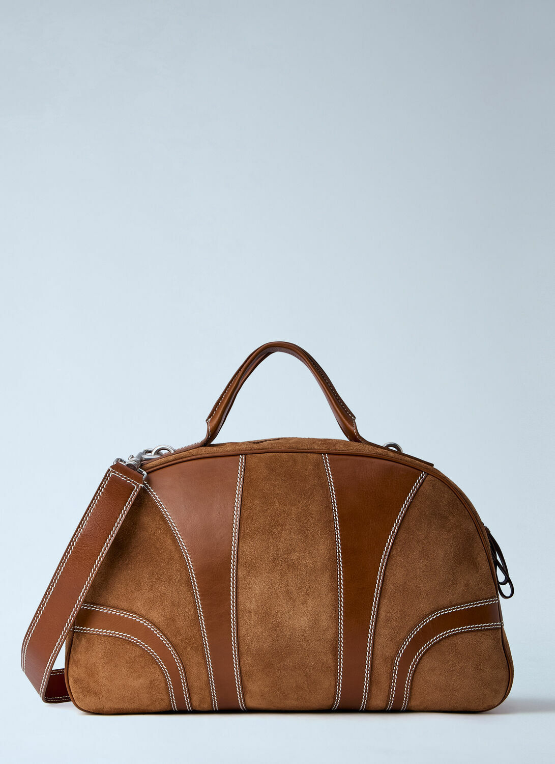 Dries Van Noten Leather-Trimmed Suede Duffel Bag