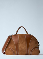 Dries Van Noten Leather-Trimmed Suede Duffel Bag