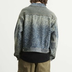 A Bathing Ape Men's Cloud Camo Upcycled Denim Trucker Jacket in Navy