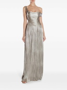 Maria Lucia Hohan Silver Serene Pleated Silk Gown
