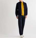 Canali - Stretch Cotton and Cashmere-Blend Chinos - Blue