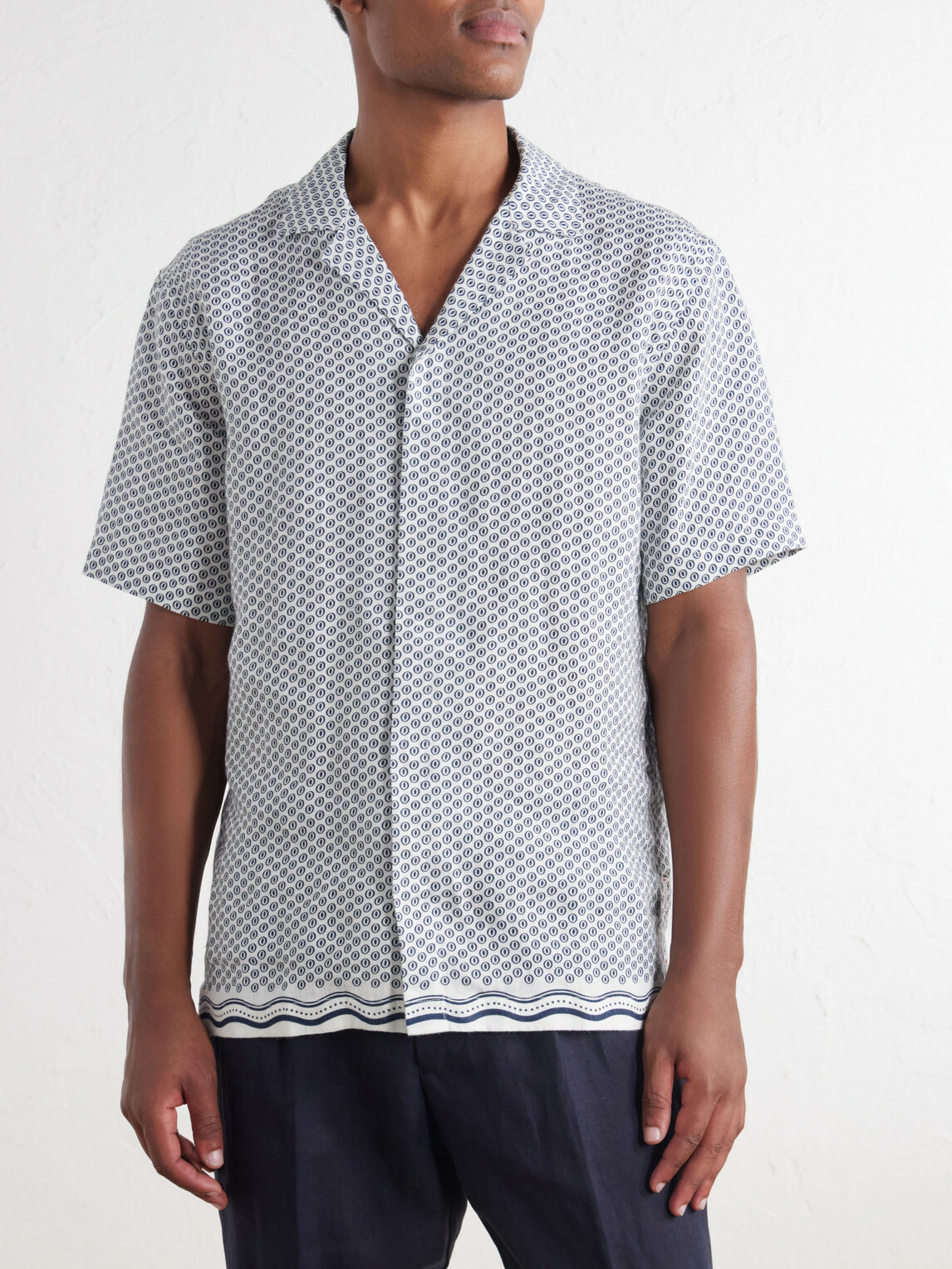 Orlebar Brown - Maitan Printed Linen Shirt - Blue