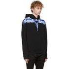 Marcelo Burlon County of Milan Black and Blue Wings Hoodie