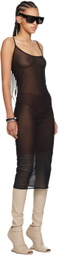 Rick Owens Lilies Black Slip Midi Dress
