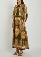 Zimmermann Mahon Printed Silk Midi Tunic Dress Multicoloured