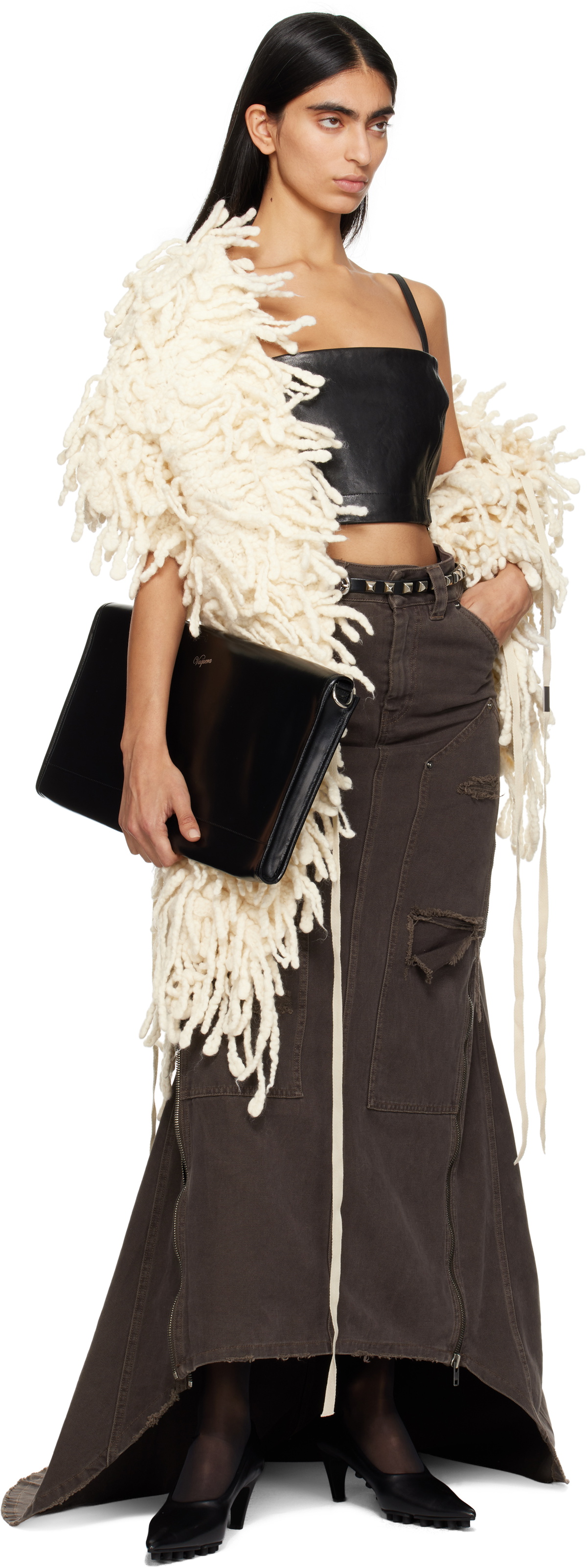 VAQUERA Brown Workwear Maxi Skirt