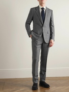 Kingsman - Straight-Leg Prince Of Wales Checked Wool Suit Trousers - Gray
