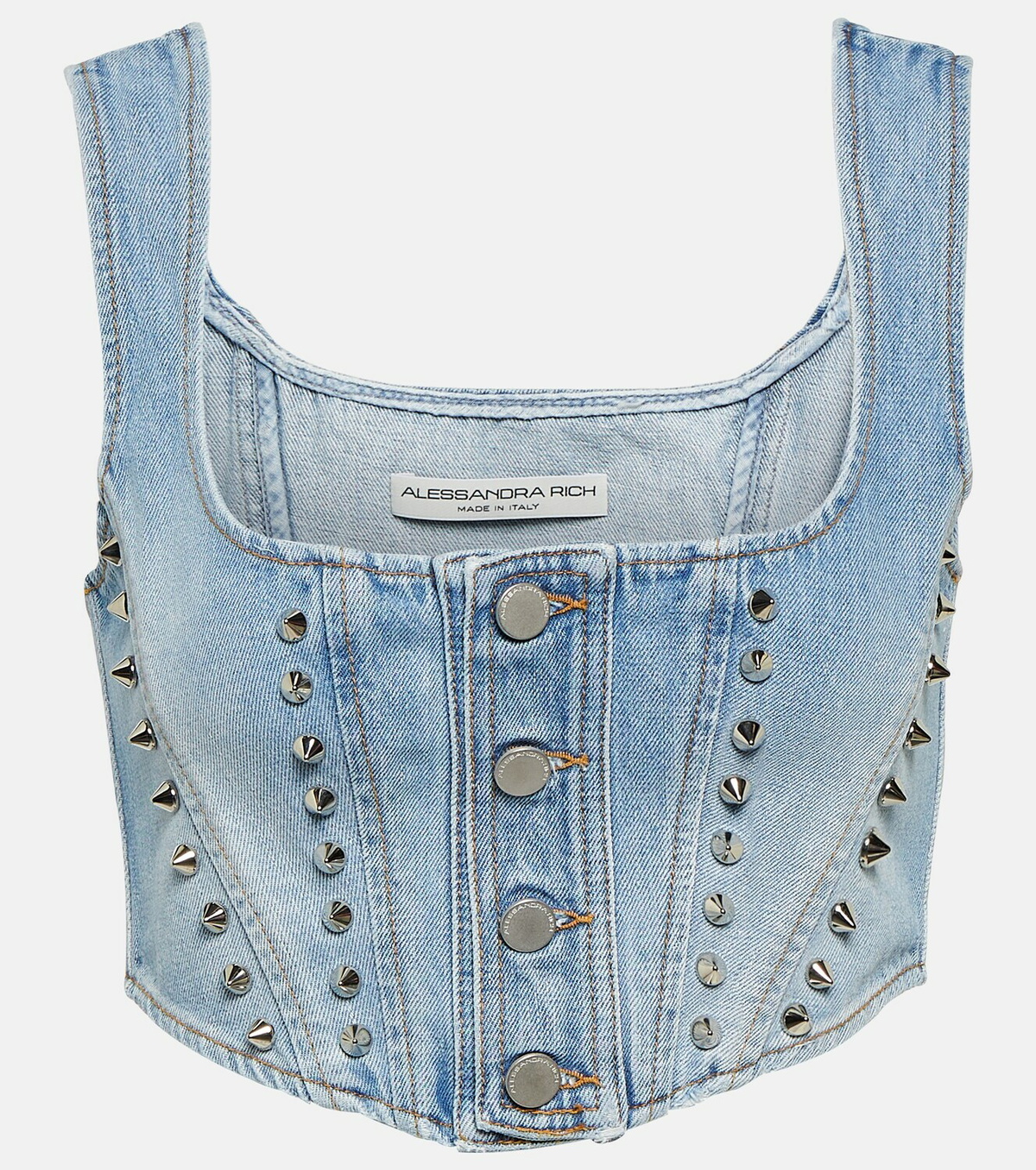 Alessandra Rich Denim crop top Alessandra Rich