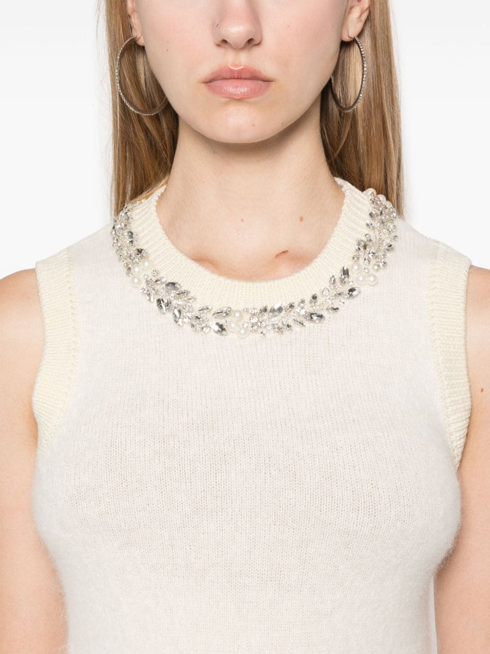 ERMANNO - Wool Blend Embroidered Vest