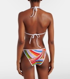Pucci Printed triangle bikini top