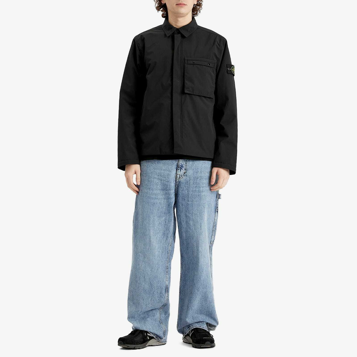 Stone Island Men's Soft Shell-R Primaloft Jacket in Black
