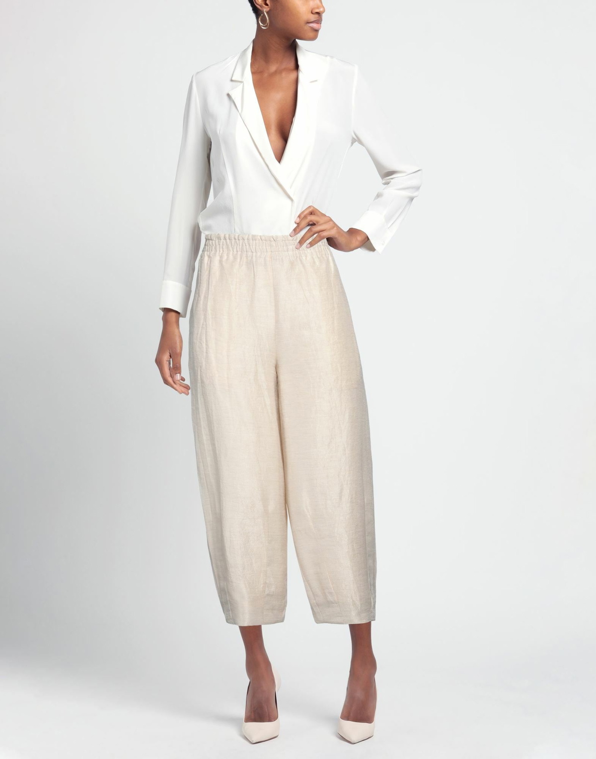 Alessia Santi Womens Pants Sand