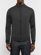 John Smedley - Claygate Merino Wool Zip-Up Cardigan - Gray