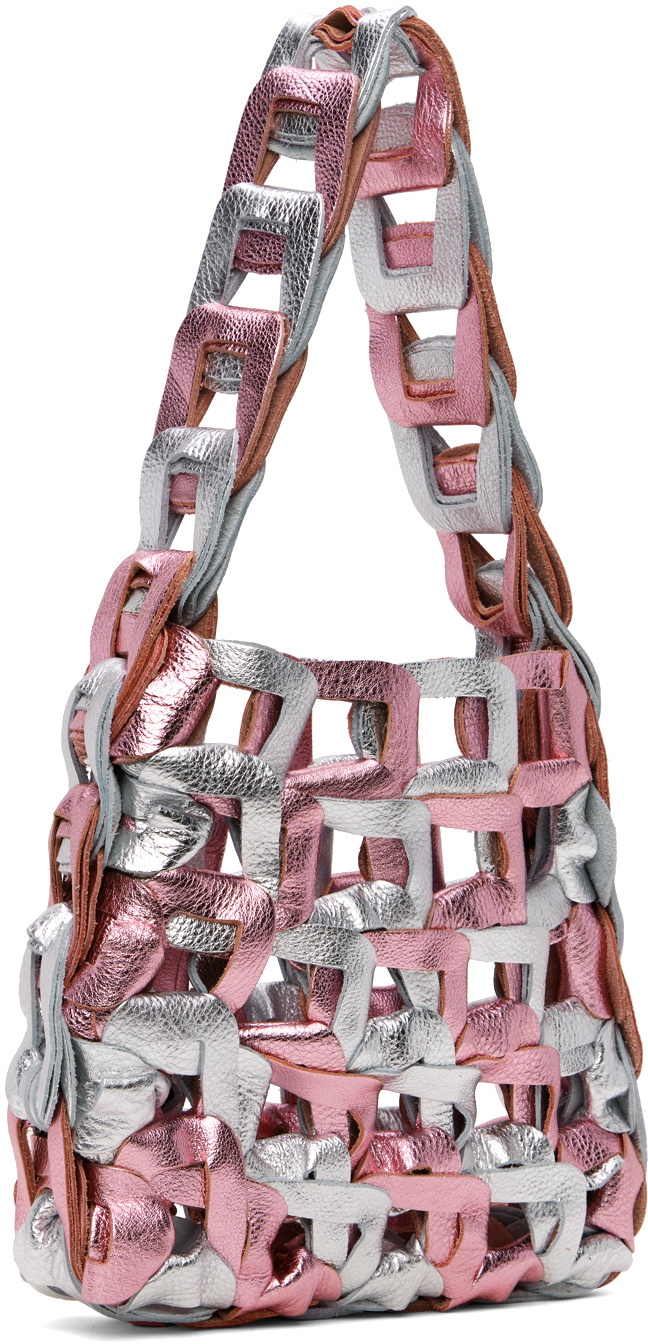 SC103 Pink & Silver Links Tote