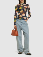 JW ANDERSON Printed Mesh Long Sleeve Top