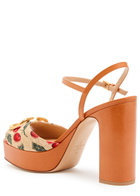 Valentino Cherries 115 Jacquard Raffia Sandals Multicoloured