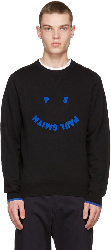 Photo: PS by Paul Smith Black Happy Sweater