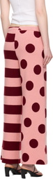 The Elder Statesman Pink Stripe Polka Dot Lounge Pants