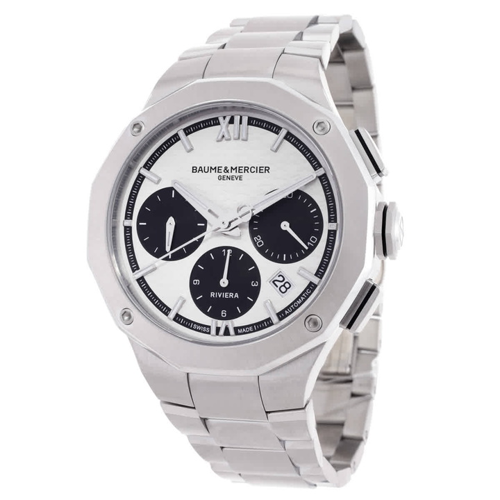 Photo: Baume et Mercier Riviera Chronograph Automatic White Dial Mens Watch MOA10827