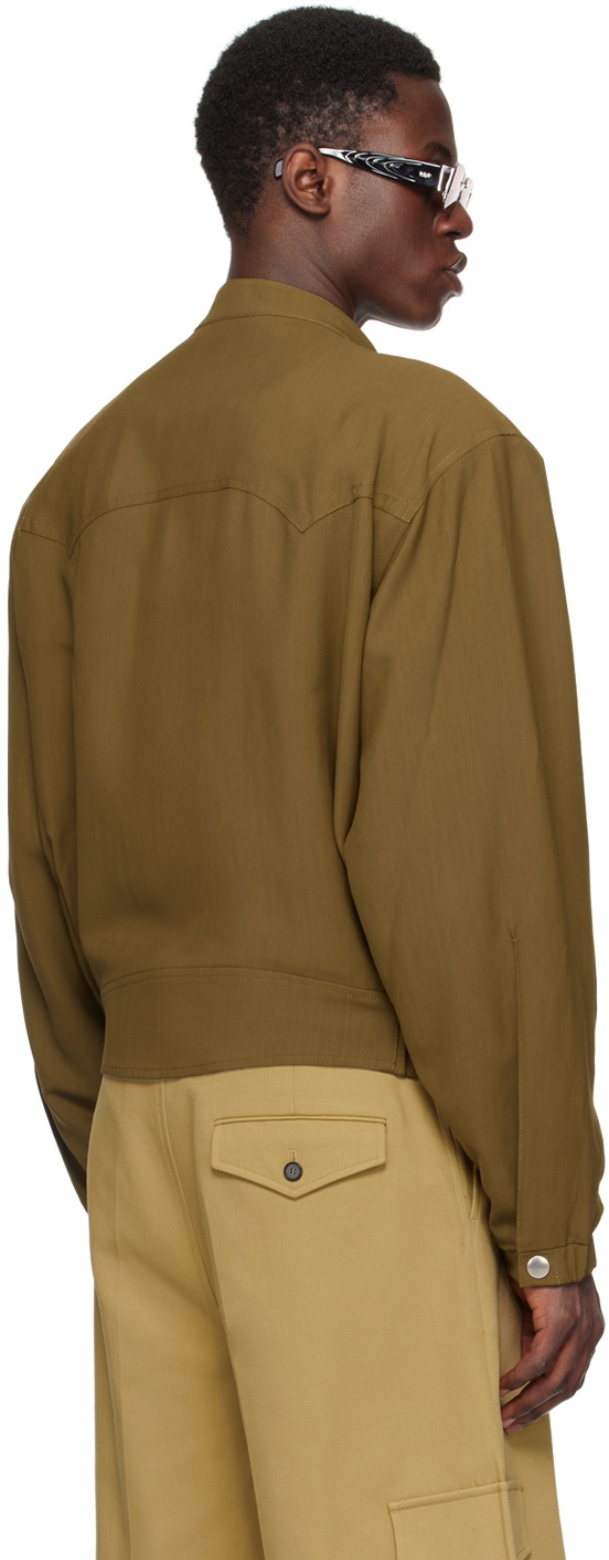 Recto Brown Casotto Bowling Jacket