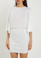 Jacquemus La Robe Maille Mananco Merino and Silk-blend Mini Dress Off White