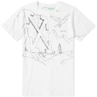 Off-White Pencil Eagle Diagonals Skinny Tee