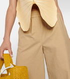 Loewe - Anagram cropped cotton-blend pants