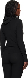 Fear of God ESSENTIALS Black Holiday Rib Long Sleeve Hoodie