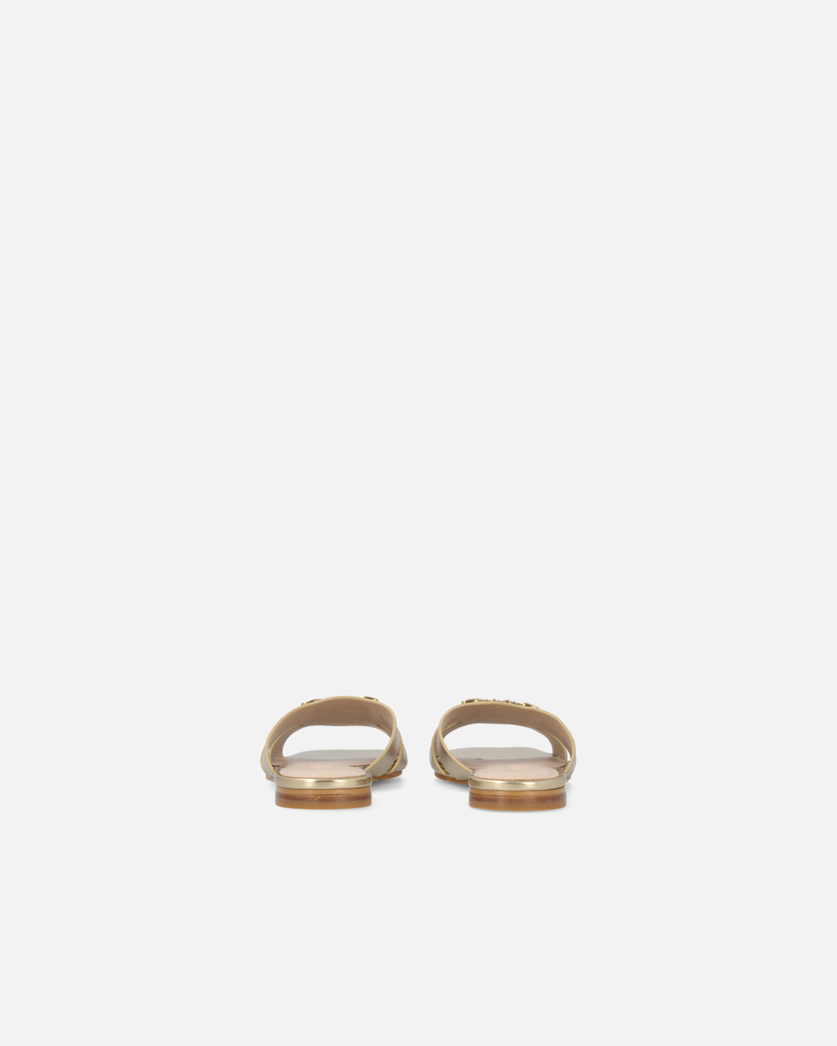 Pinko Open Slip Ons In Laminated Nappa Leather Platinum