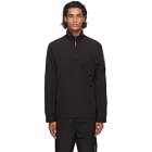 C.P. Company Black Nylon Half-Zip Over Shirt Jacket