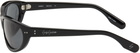 YOHJI YAMAMOTO Black Acetate Curve Sunglasses