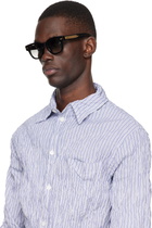 Bottega Veneta Black Intrecciato Panthos Sunglasses