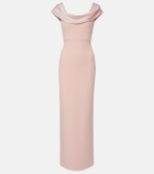 Solace London Adele satin-trimmed gown