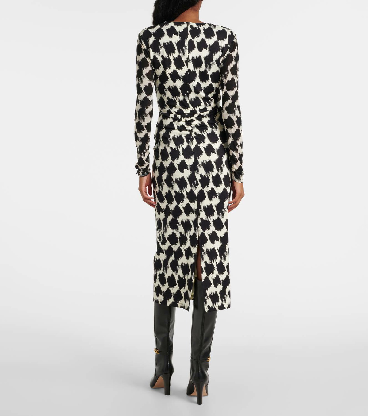 Diane von Furstenberg Libra printed gathered midi dress