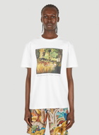 Abstract Motif T-Shirt in White