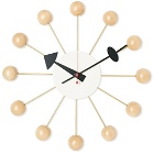 Vitra George Nelson Ball Wall Clock in Beech