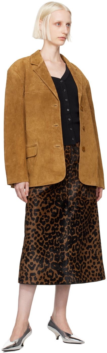 Staud Tan Corrine Leather Jacket